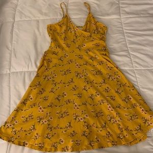 Mustard Yellow Floral Dress